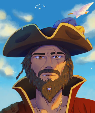 Captain Pirate Guy Portrait